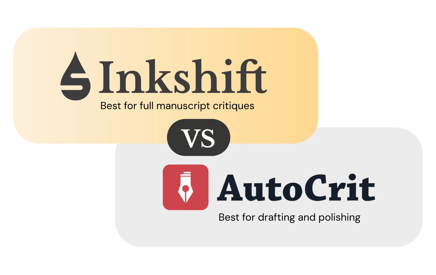 Inkshift vs AutoCrit comparison - choosing the right tool for your writing stage