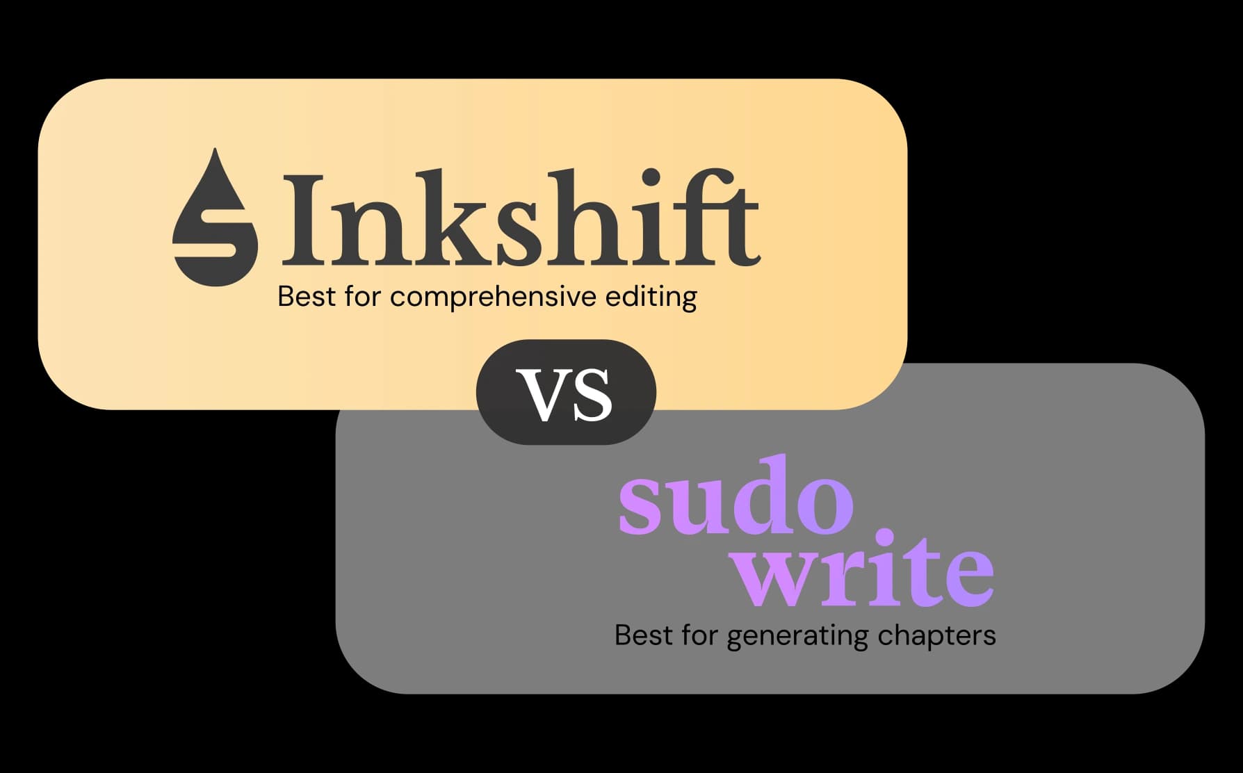 Inkshift vs Sudowrite comparison - choosing the right tool for your writing stage