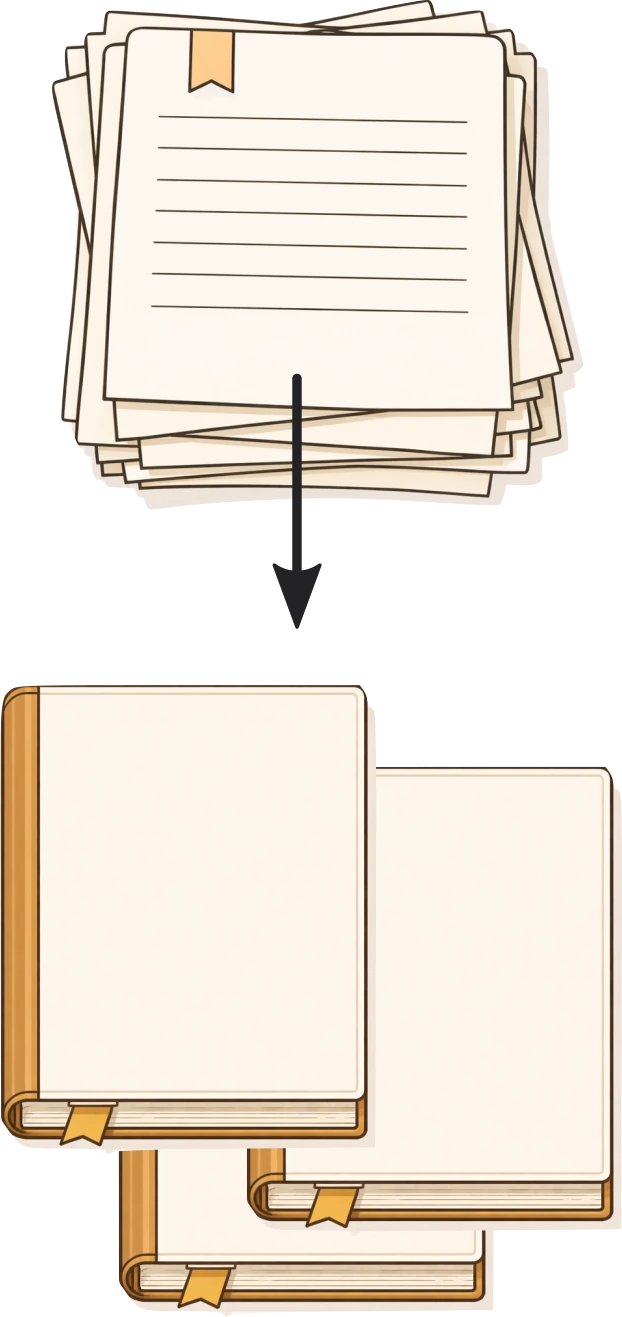 Magnifying glasses on a manuscript