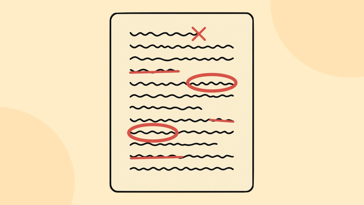 A marked up manuscript