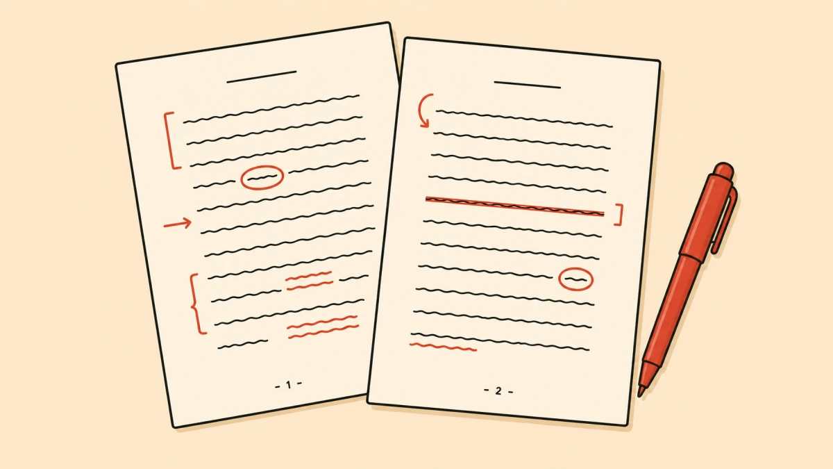 Marked up pages